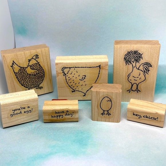 Stampin Up “Hey, Chick” Rubber Stamps - Picture 1 of 4